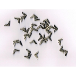 Narożnik 1,5x1,5cm metalowy ZŁOTY  15x15mm / grubość 2,2mm  , introligatorskie  C129 / mini, narożnik złoty